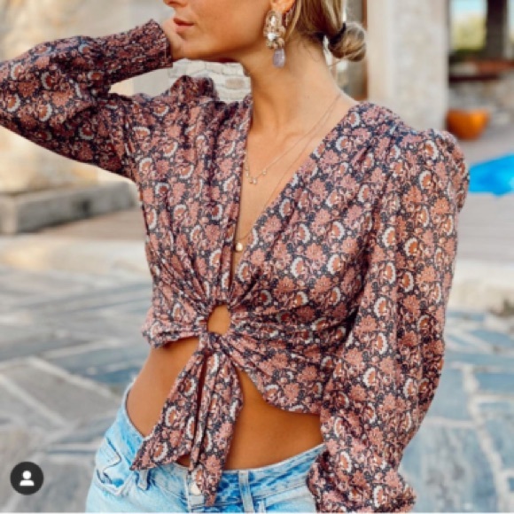 Zara Tops Zara Floral Crop Top Xs Poshmark